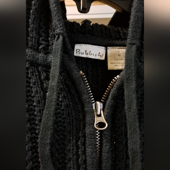 Rubbish branded hoodie size Medium. Color: Black - Picture 2 of 3